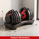 Advwin 24KG × 2 Adjustable Dumbbell Set