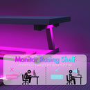 Advwin L Shaped Gaming Desk with LED Lights Black