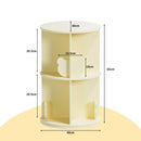 Advwin 2-Tier Kids 360° Rotating Bookshelf Yellow