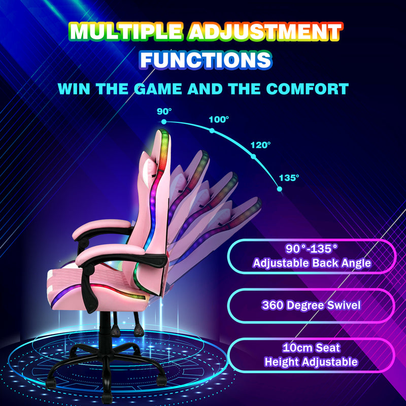 Advwin Gaming Chair 12 RGB LED Massage Chair