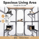 Advwin Outdoor Walk-in Cat Catio Enclosure w/ Asphalt Roof
