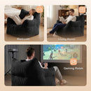Advwin 83*90cm Corduroy Bean Bag Chair with Backrest