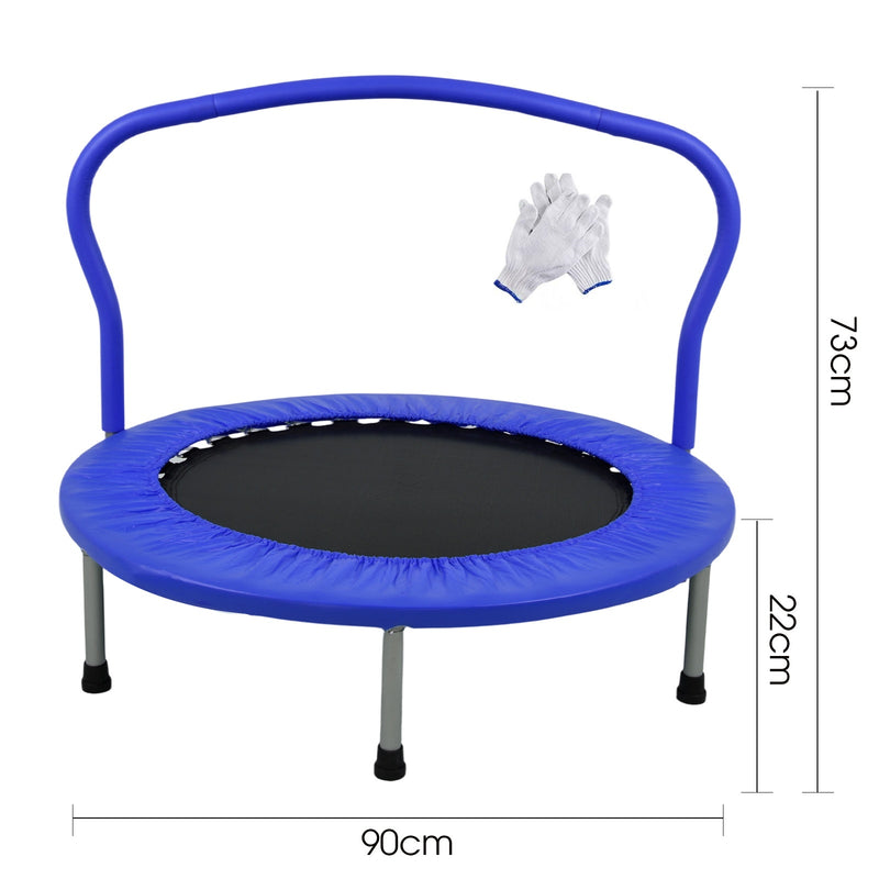 Advwin 36” Mini Trampoline Rebounder Handrail Foldable