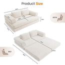 Advwin Folding Sofa Bed Convertible Floor Loveseat Sofa (Pre-Order)
