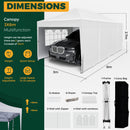 Advwin 3×6m Pop Up Canopy Tent w/ 6 Sidewalls White