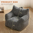 Advwin 83*90cm Corduroy Bean Bag Chair with Backrest