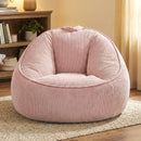 Advwin 90*92cm Corduroy Beanbag Sofa with Backrest
