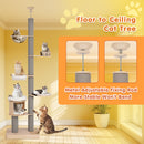 Advwin Tall Floor to Ceiling Cat Tree Adjustable Grey