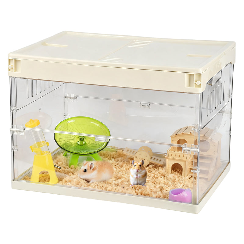 Advwin Foldable Transparent Hamster & Guinea Pig Cage