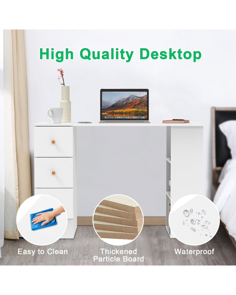 Advwin Office Desk Computer Desk with Drawers Cabinet