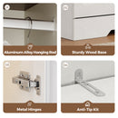 Advwin X-Barn Doors Wardrobe w/ 2 Drawers & Hanging Rail