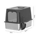 Advwin XL Stainless Steel Cat Litter Box with Lid