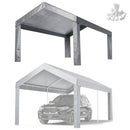 Advwin Carport Replacement Canopy Cover with 4 Leg Panels