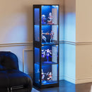 Advwin 4 Tier LED Glass Display Cabinet 160cm