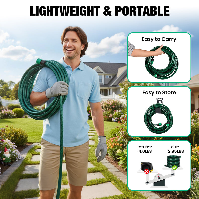 Advwin Garden Hose 15m/50FT Water Hose with Nozzle