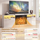Advwin 160cm Fireplace TV Stand with 45cm Electric Fireplace
