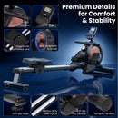 Advwin Magnetic Rowing Machine Quiet & Smooth 16-Level Resistance