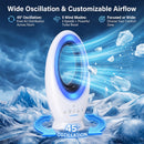 Advwin Bladeless Tower Fan Powerful Desk Fan with 4 Speeds