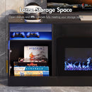 Advwin 178cm Fireplace TV Stand with 90cm Electric Fireplace