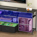 Advwin 160cm TV unit Cabinet with RGB LED Light and Drawers