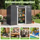 Advwin 8 x 4 FT Galvanised Steel Garden Shed