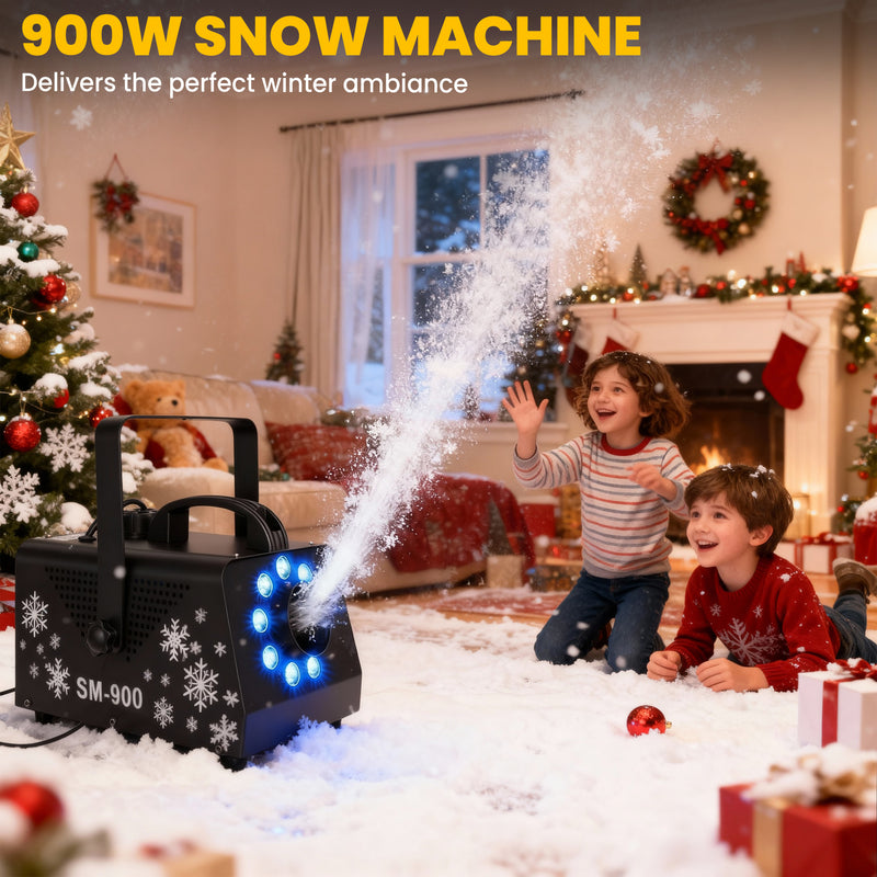 Advwin 900W Snow Machine with RGB Lights