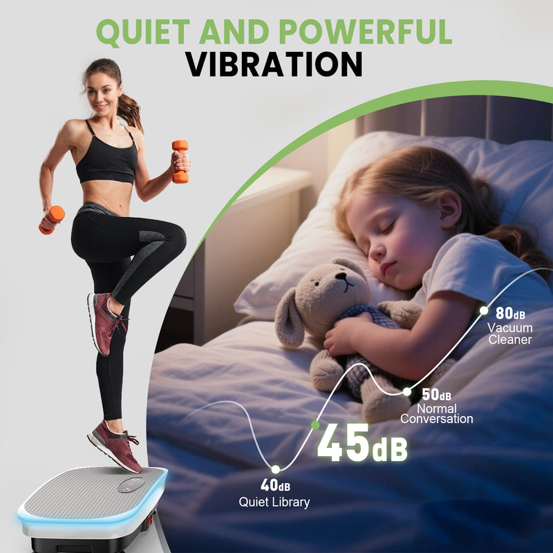 Advwin Vibration Plate Exercise Machine with Light