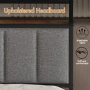 Advwin Queen Floating Bed Frame with LED Lights