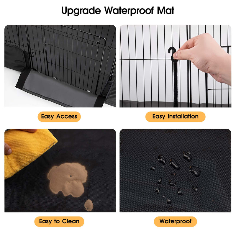 Advwin Small Animal Playpen with Doors & Waterproof Mat