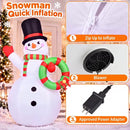 Advwin 1.9m Inflatable Snowman with Colourful Lights