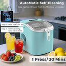 Advwin 12KG Self-Cleaning Ice Makers with Handle Green
