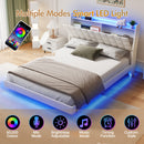 Advwin Floating Bed Frame with LED Lights