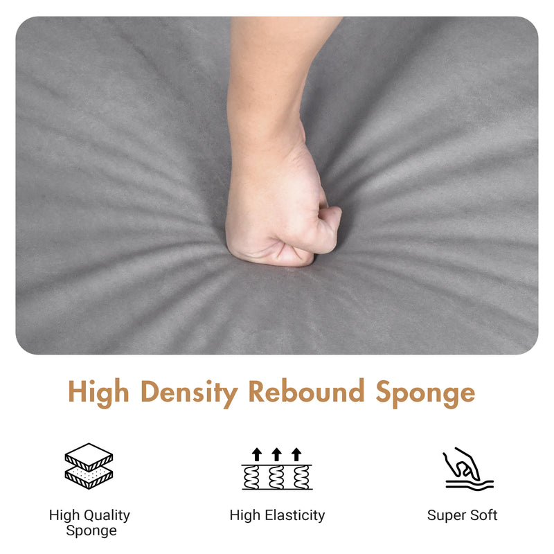 Advwin 2-Seater Velvet Fabric Loveseat Sofa 120cm