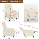 Advwin Recliner Chair with Adjustable Backrest & Footrest
