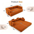 Advwin 5-in-1 Convertible Folding Loveseat Sofa Bed