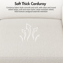 Advwin 3 Seater Sofa 197cm with Storage Ottoman Beige