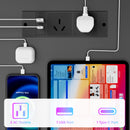 Advwin 150cm L Shaped Computer Desk w/ LED Lights