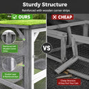 Advwin Outdoor Walk-in Cat Catio Enclosure w/ Asphalt Roof