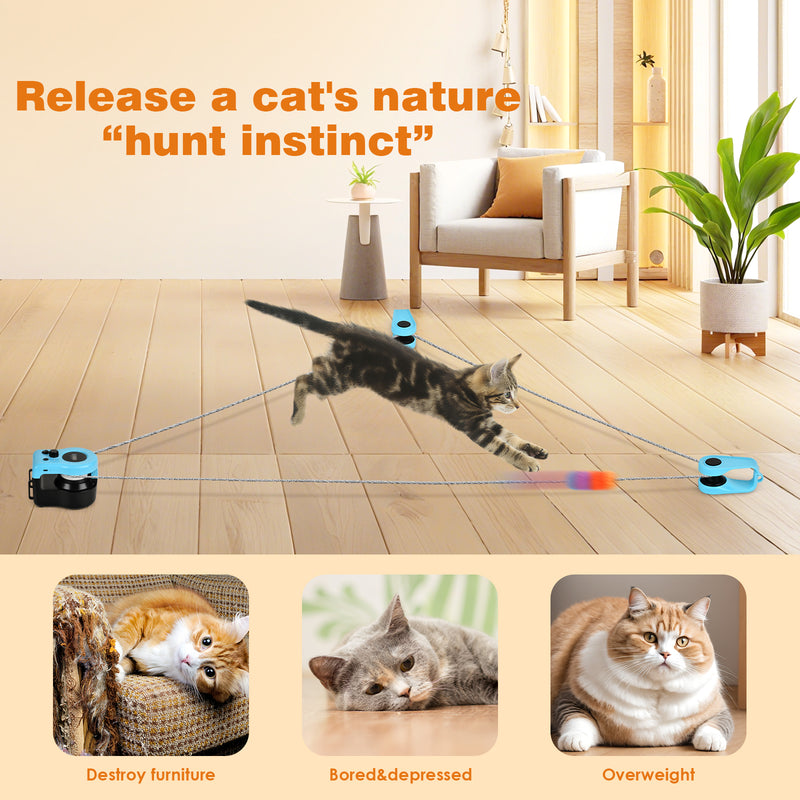 Advwin Interactive Cat Toy Treadmill for Indoor Cats