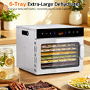 Advwin 6 Trays Food Dehydrator with 10 Jerky Hooks