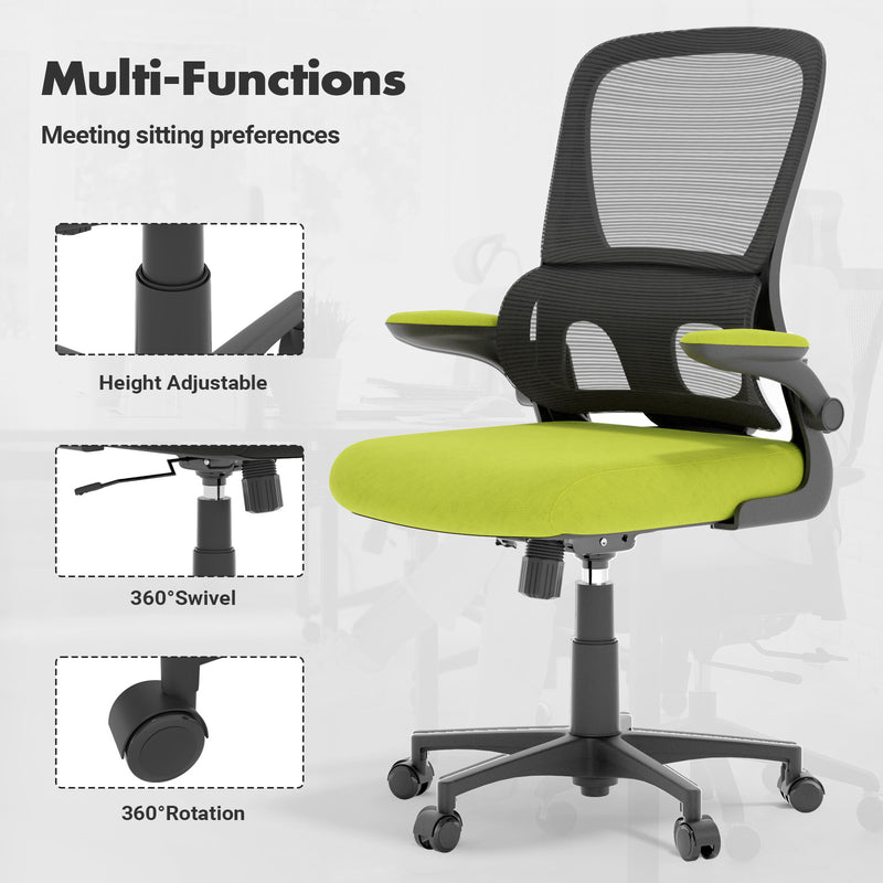 Advwin Ergonomic Mesh Office Chair w/Flip-up Armrests