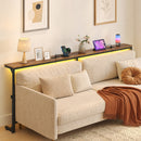 Advwin 200cm Narrow Sofa Table with 2 Power Outlets