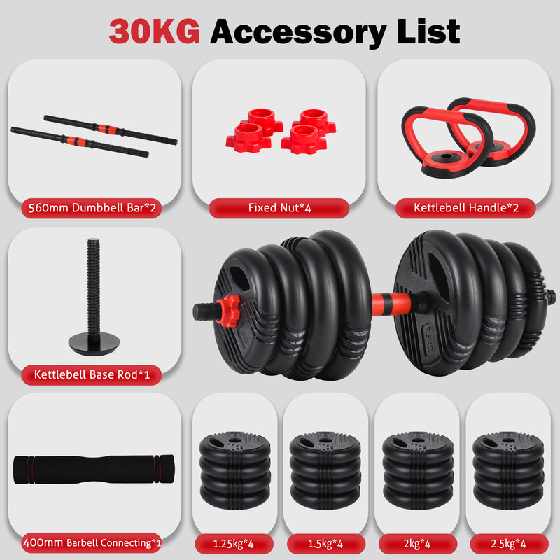 Advwin 5-in-1 Adjustable Dumbbells Set 30kg (Pre-Order)