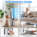 Advwin Bladeless Tower Fan with Air Purification Filter