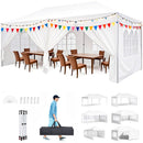 Advwin 3×6m Pop Up Canopy Tent w/ 6 Sidewalls White