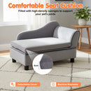 Advwin Small Dog Sofa with Storage & Removable Cushion