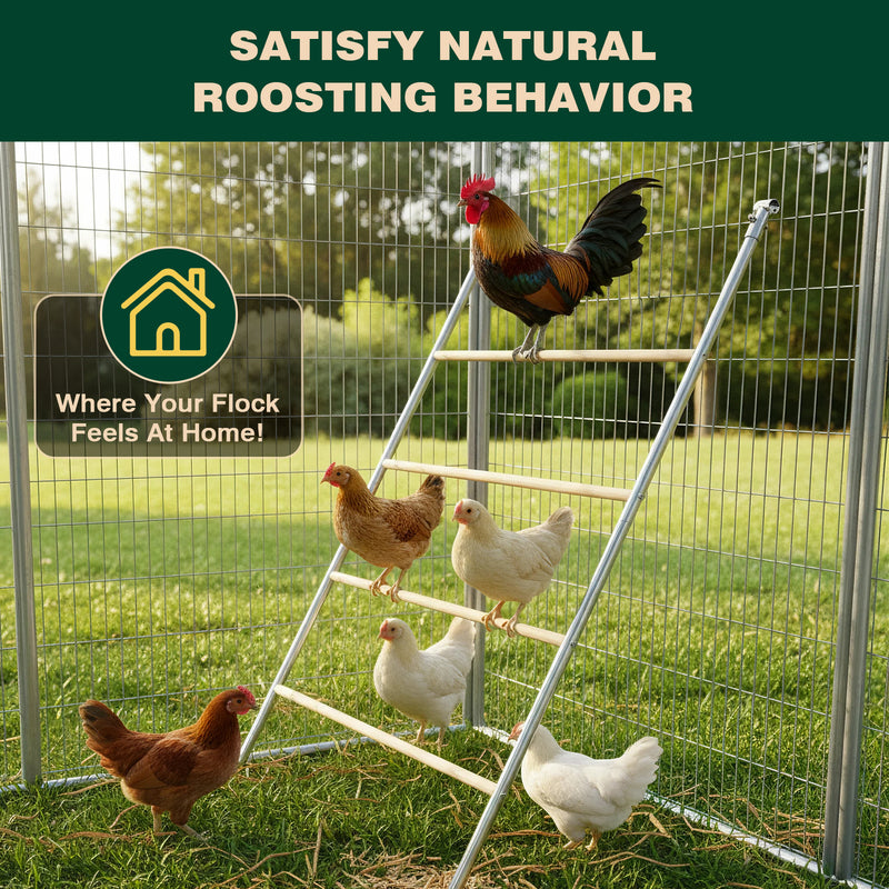 Advwin Chicken Roosting Perch 4-Tier Ladder Climbing Frame