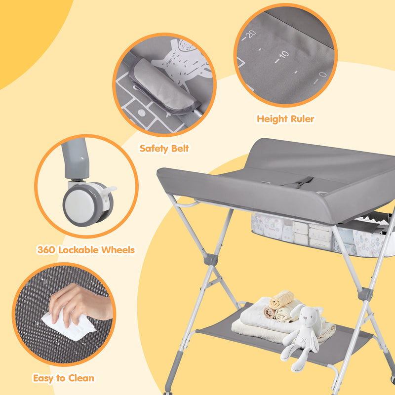 Advwin Baby Changing Table with Adjustable Height