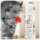 Advwin 7 Tier 360° Rotating Shoe Rack Tower White