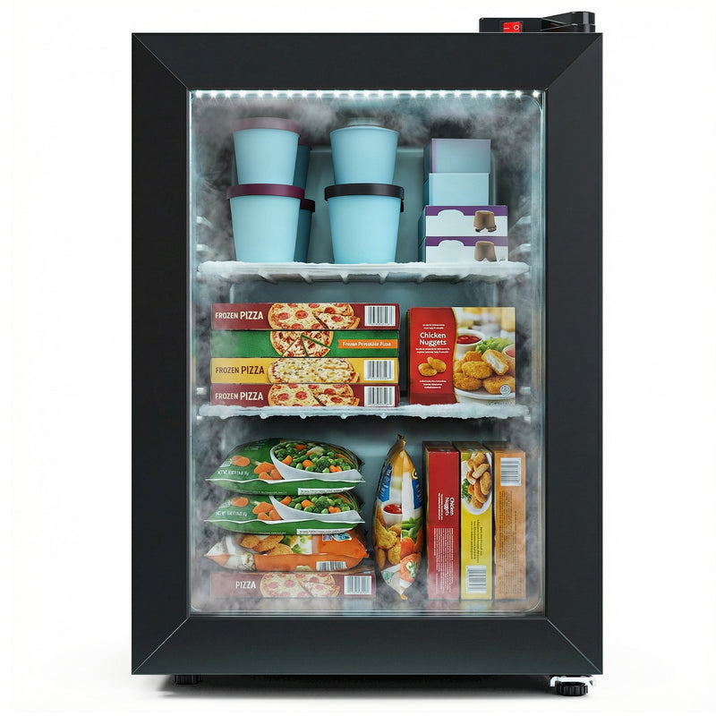 Advwin 60L Upright Freezer with LED Interior Light